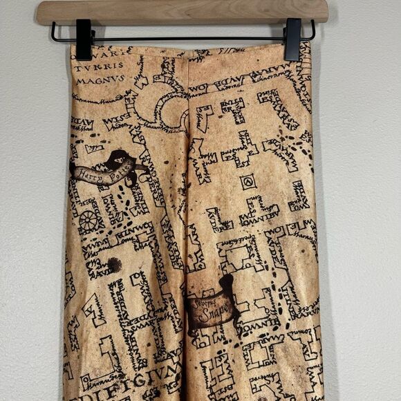 Blackmilk Marauders Map Harry Potter Leggings Stretch Size XS Rare - Picture 2 of 7